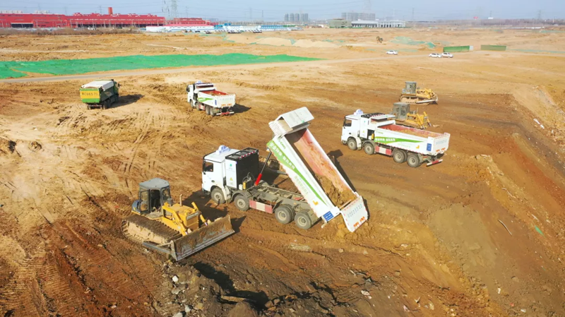 徐州換電渣土車示范項目運營現場